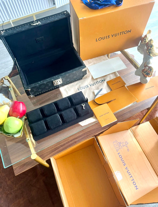 Louis Vuitton Monogram Eclipse Coffret 8 Montres Watch Case - New + OEM $7,600 MSRP