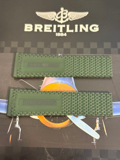Breitling OEM Green Mesh Rubber Strap for Deployment Clasp 24-20 Sold Out at Boutiques