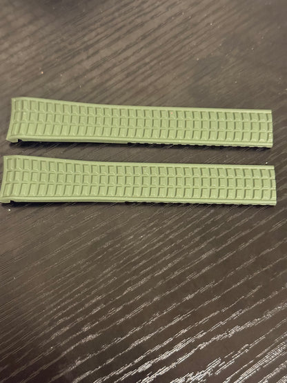 New Patek Philippe Aquanaut 19mm x 16mm Green Rubber Band Strap