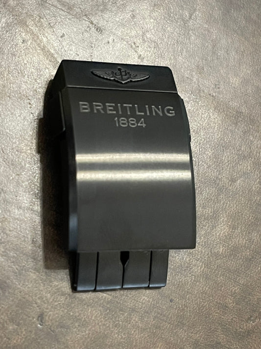 Breitling Matte Black Stainless Steel Deployment Watch Clasp OEM 20mm
