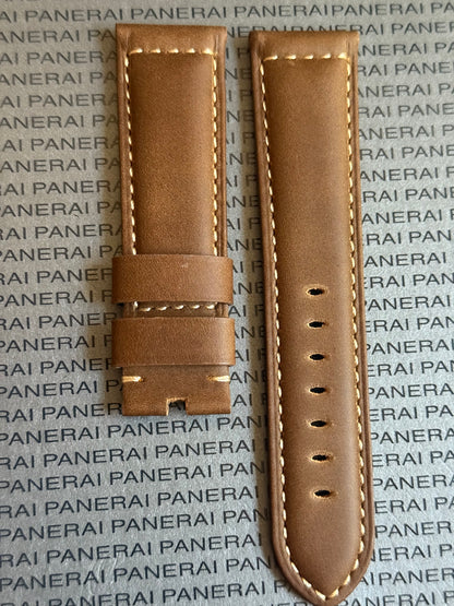 Panerai 24MM Dark Brown Assolutamente OEM Suede Strap  for Tang Buckle XL Length (24/22MM)