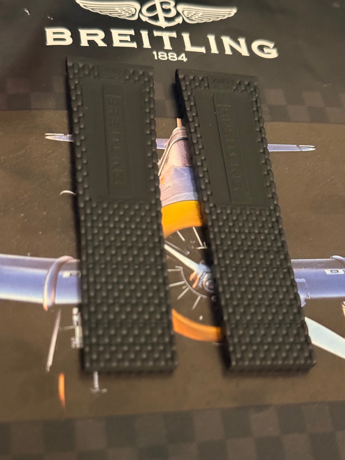 Breitling OEM Black Mesh Rubber Strap for Deployment Clasp 24-20 Sold Out at Boutiques
