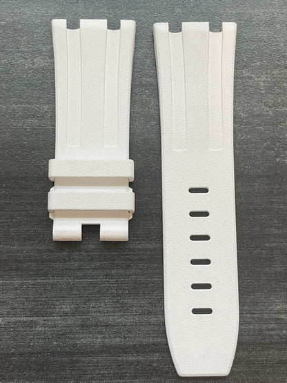 Audemars Piguet  Diver 15703 OEM White Rubber Tang Strap 28x24MM