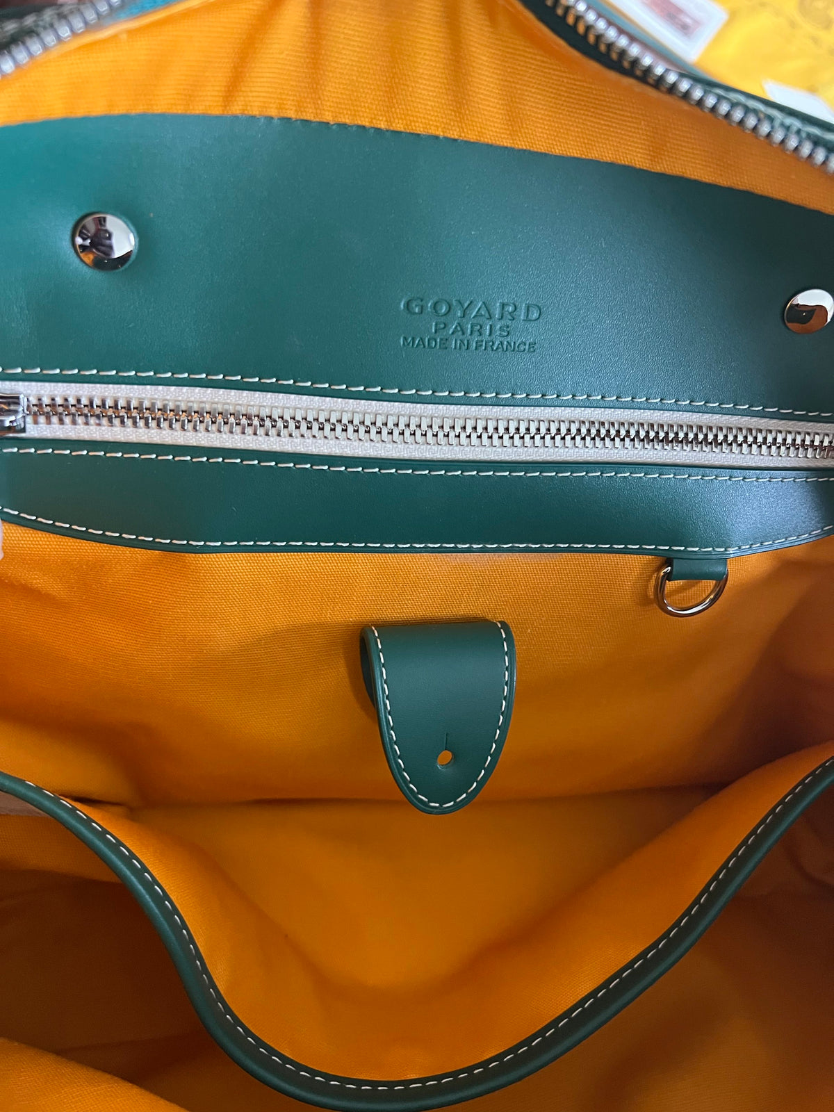 Goyard Goyardine Green Ambassade MM Business Travel Briefcase