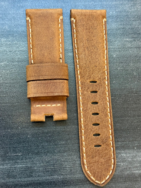 Panerai Brown Suede OEM Strap 24mm Lug for Deployant Buckle