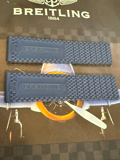Breitling OEM Blue Mesh Rubber Strap for Deployment Clasp 22-20MM Sold Out at Boutiques
