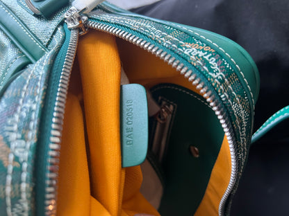 Goyard Goyardine Green Ambassade MM Business Travel Briefcase
