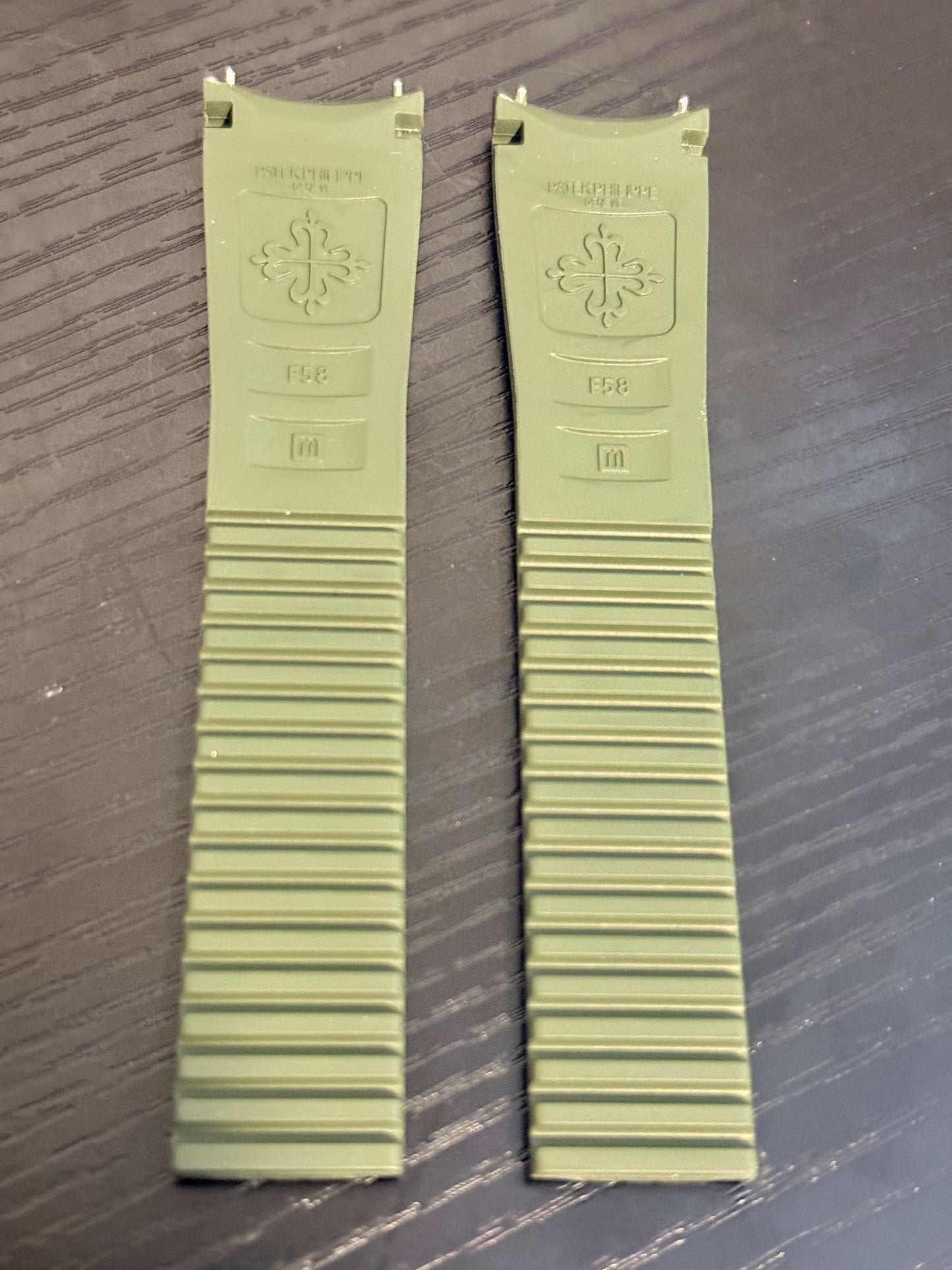 PATEK PHILIPPE AQUANAUT 5168 5968 Green Rubber Strap (22mm X 18) NEW OEM UNCUT