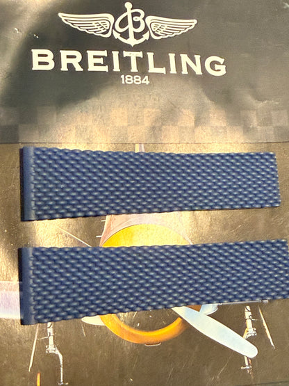 Breitling OEM Blue Mesh Rubber Strap for Deployment Clasp 24-20 Sold Out at Boutiques