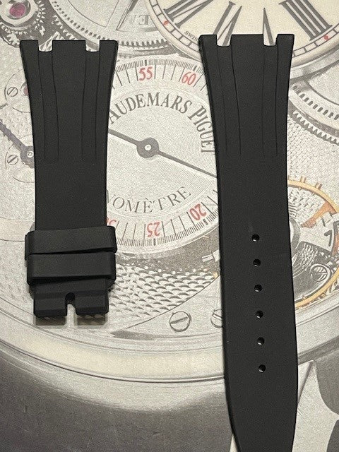 Audemars Piguet OEM Black Rubber Deployant Strap 26X18MM - Royal Oak