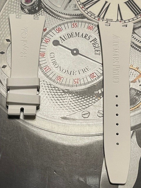 Audemars Piguet OEM White Rubber Deployant Strap 26X18MM - Royal Oak