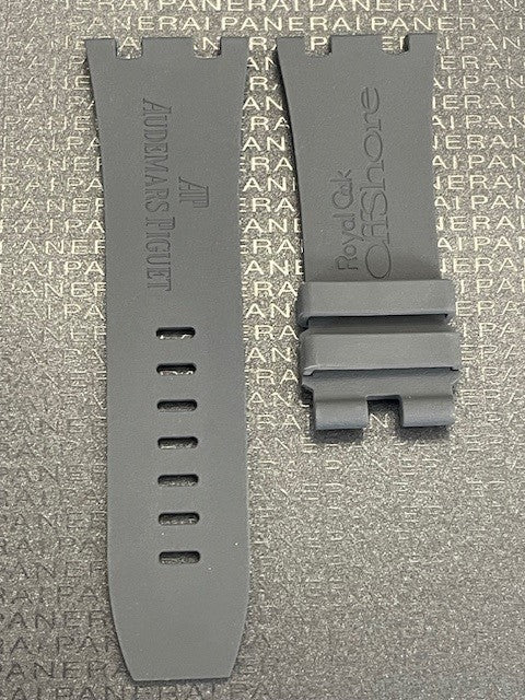 Audemars Piguet OEM Gray Rubber Tang Strap 30x24MM (Fits 44MM AP ROO Watch)