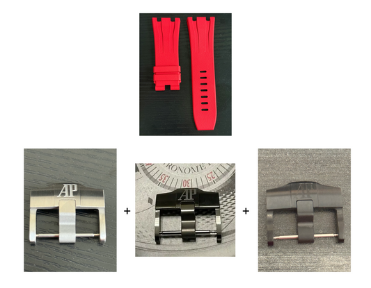 Audemars Piguet  Diver OEM Red Rubber Tang Strap 30x24MM