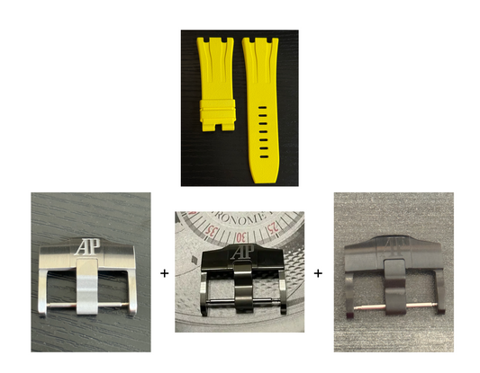 Audemars Piguet  Diver OEM Yellow Rubber Tang Strap 30x24MM