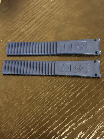 New Patek Philippe Aquanaut 19mm x 16mm Navy Blue Rubber Band Strap