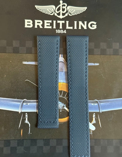 New Breitling Navy Canvas Deployant Strap 22-20MM strap Width 120/80MM Length