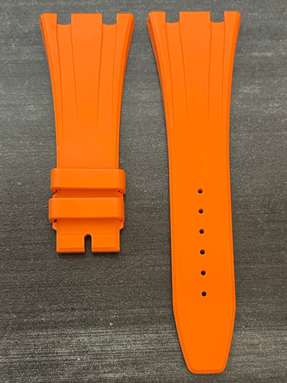 Audemars Piguet OEM Orange Rubber Deployant Strap 28x18MM - Royal Oak Offshore