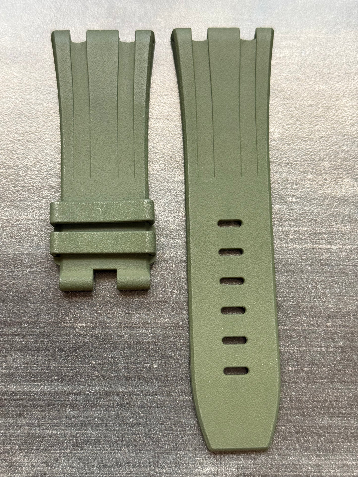 Audemars Piguet  Diver 15703 OEM Green Rubber Tang Strap 28x24MM