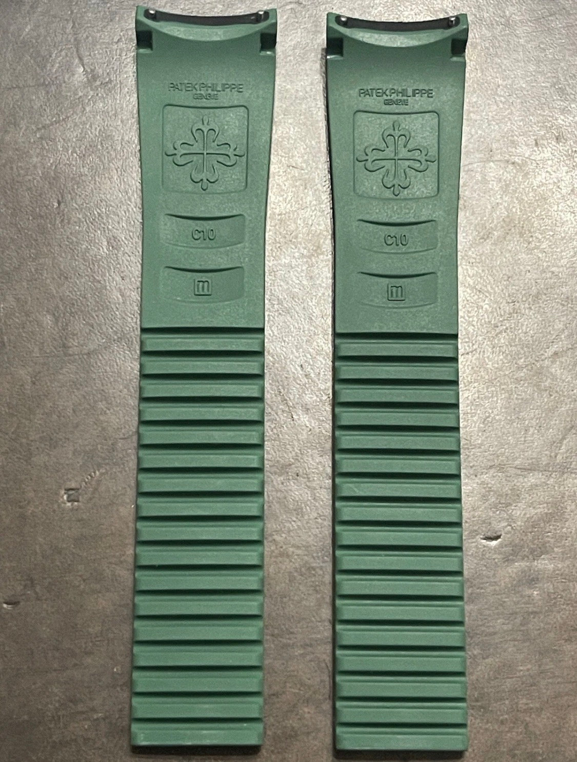 Patek Phillipe 21x18mm Uncut Green Rubber Strap: 5167a, 5167r, 5164a, 5164r