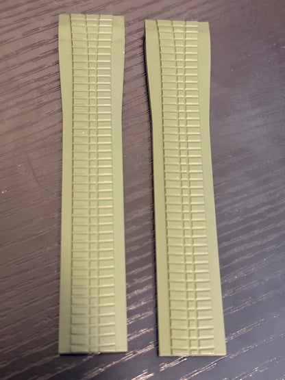 PATEK PHILIPPE AQUANAUT 5168 5968 Green Rubber Strap (22mm X 18) NEW OEM UNCUT