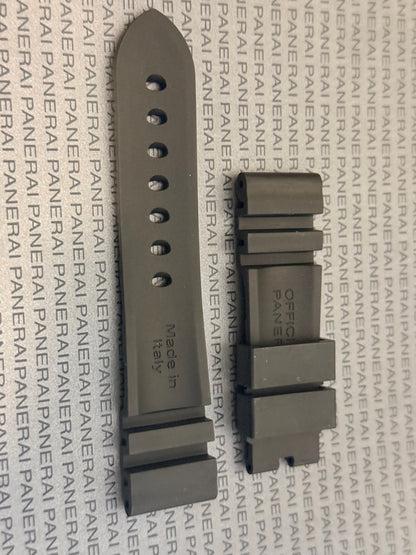 Panerai 22MM Black Rubber Accordion Tang Strap (22/20MM)