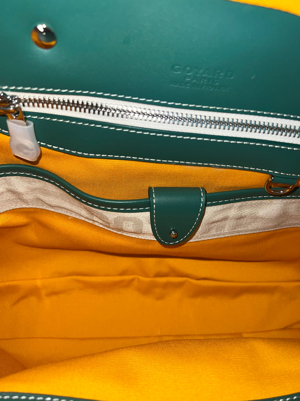 Goyard Goyardine Green Ambassade MM Business Travel Briefcase