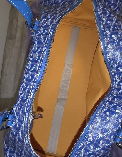 Goyard Sky Blue Boston 50 Duffle Bag MSRP $5,000