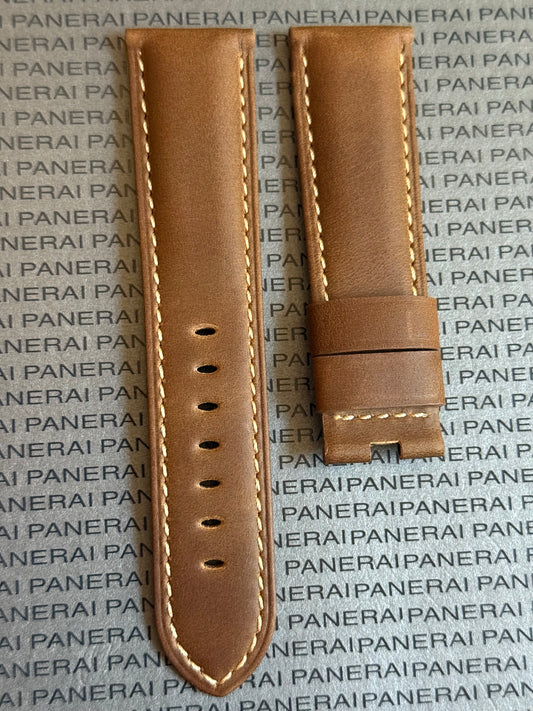 Panerai 24MM Dark Brown Assolutamente OEM Suede Strap  for Deployant Buckle XL Length (24/22MM)