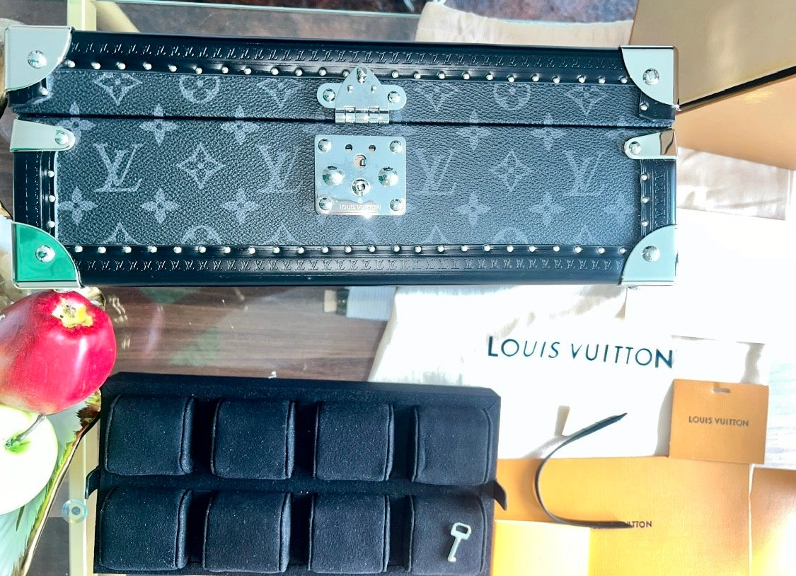 Louis Vuitton Monogram Eclipse Coffret 8 Montres Watch Case - New + OEM $7,600 MSRP