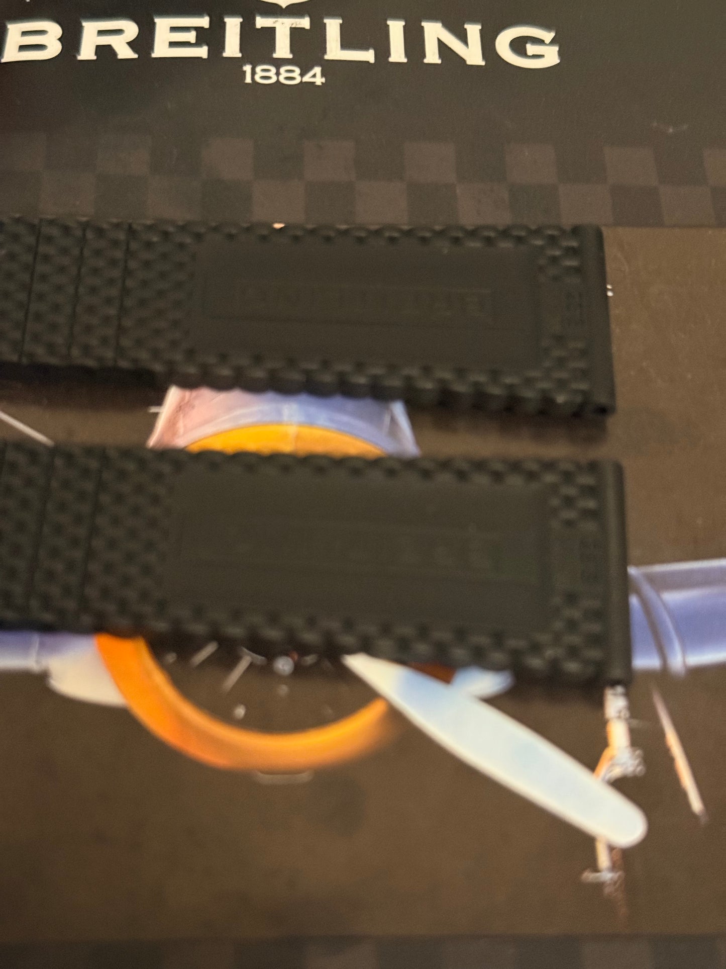 Breitling OEM Black Mesh Rubber Strap for Deployment Clasp 24-20 Sold Out at Boutiques