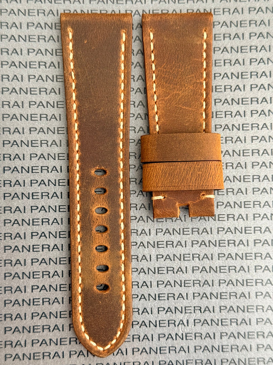 Panerai 26MM Brown Suede Strap for Tang Buckle (26/22MM)