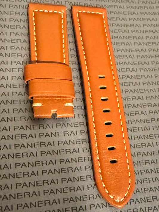 Panerai 24MM OEM Brown Calf Strap for Tang Buckle (24/22MM)