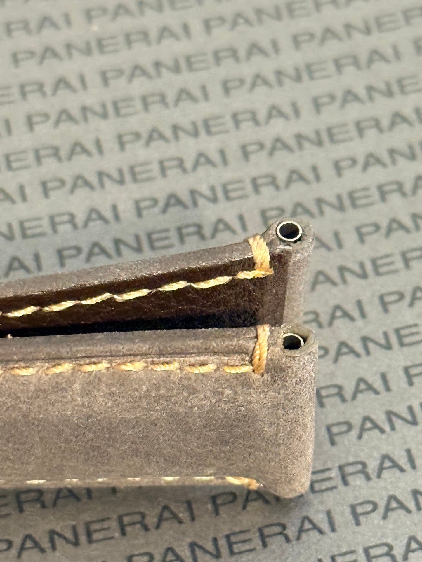 Panerai Gray Suede OEM Strap 24mm Lug for Deployant Buckle