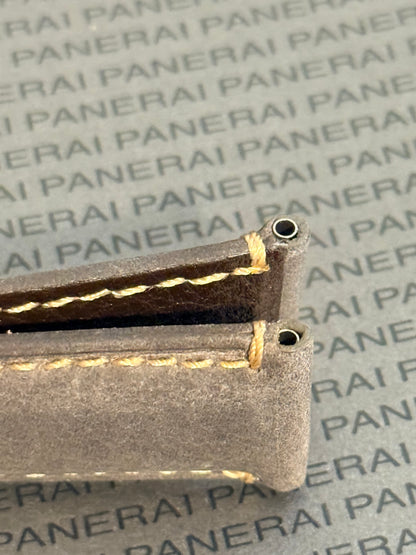 Panerai Gray Suede OEM Strap 24mm Lug for Deployant Buckle