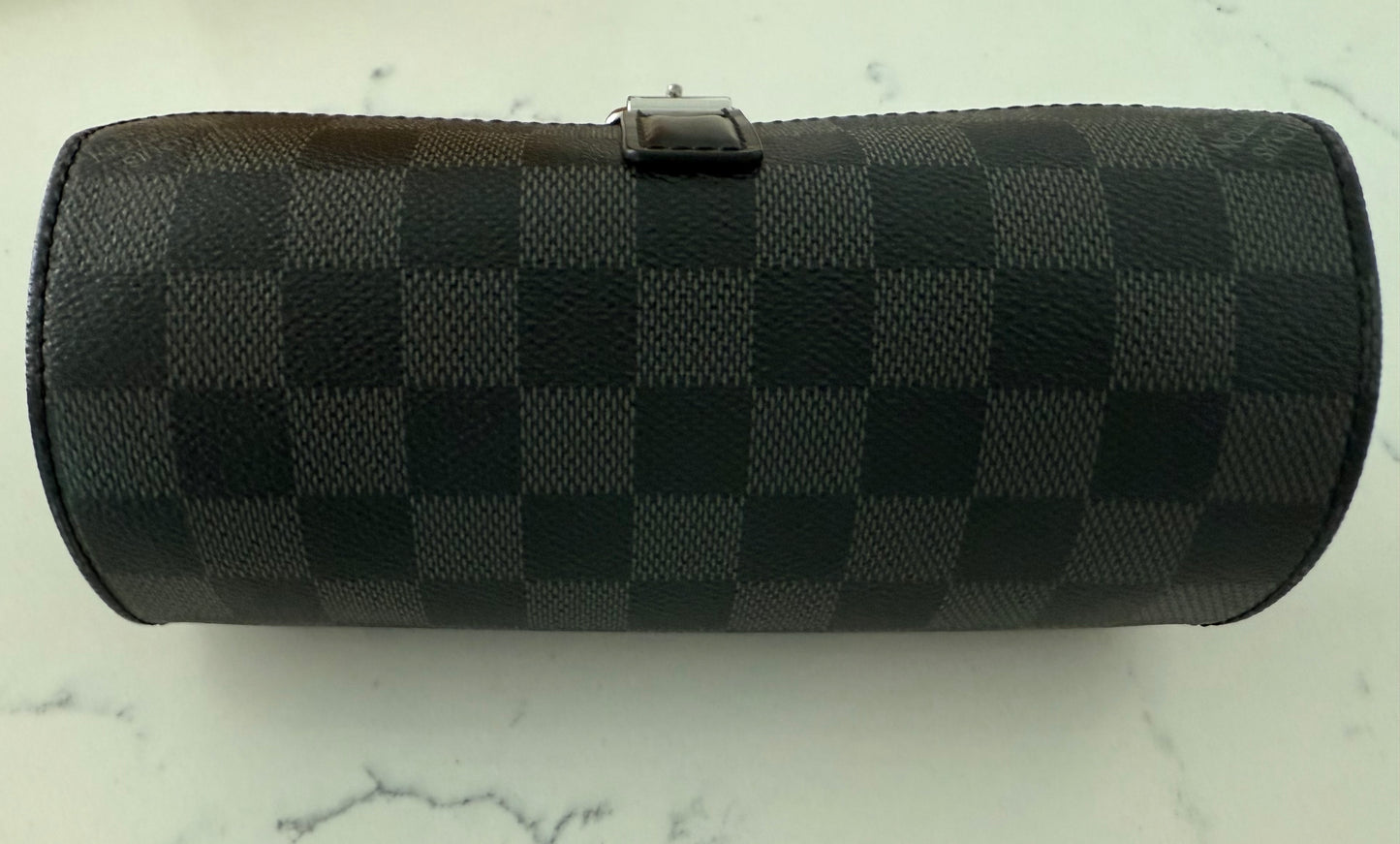 Louis Vuitton Damier Graphite  3 Watch Case N41137 Retails $1,220