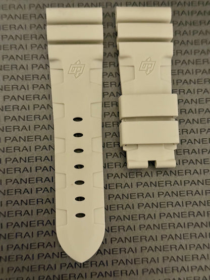 Panerai 26MM White Rubber Accordion Tang Strap (26/22MM)