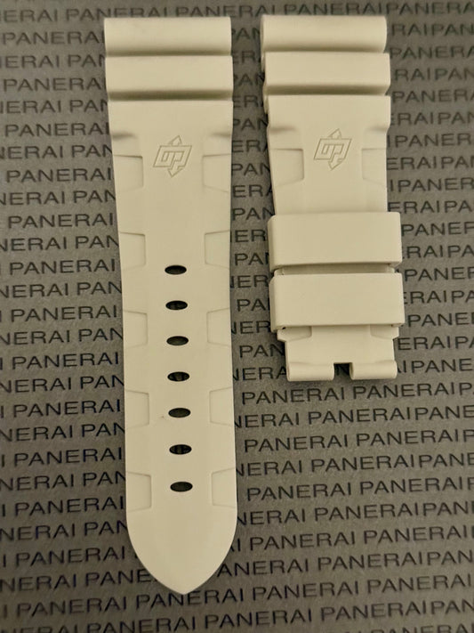 Panerai 26MM White Rubber Accordion Tang Strap (26/22MM)
