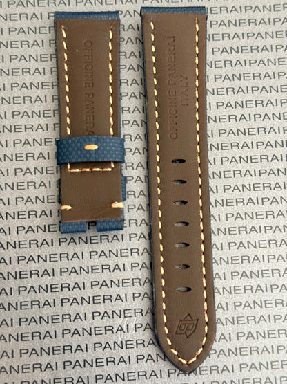 Panerai 22MM Blue Sailcloth OEM Tang Strap (22/20MM)