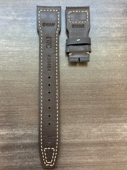 IWC 22/18MM Blue Suede Strap for Deployant Clasp (Big Pilot Strap)
