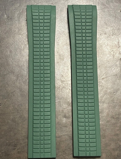 Patek Phillipe 21x18mm Uncut Green Rubber Strap: 5167a, 5167r, 5164a, 5164r