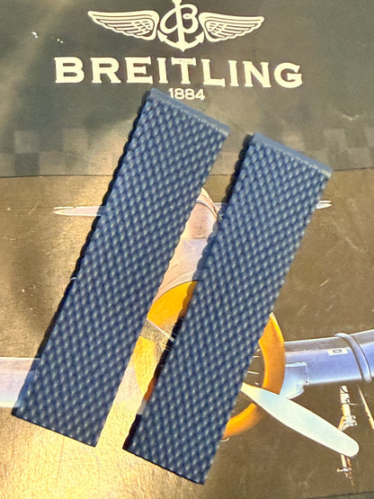 Breitling OEM Blue Mesh Rubber Strap for Deployment Clasp 24-20 Sold Out at Boutiques