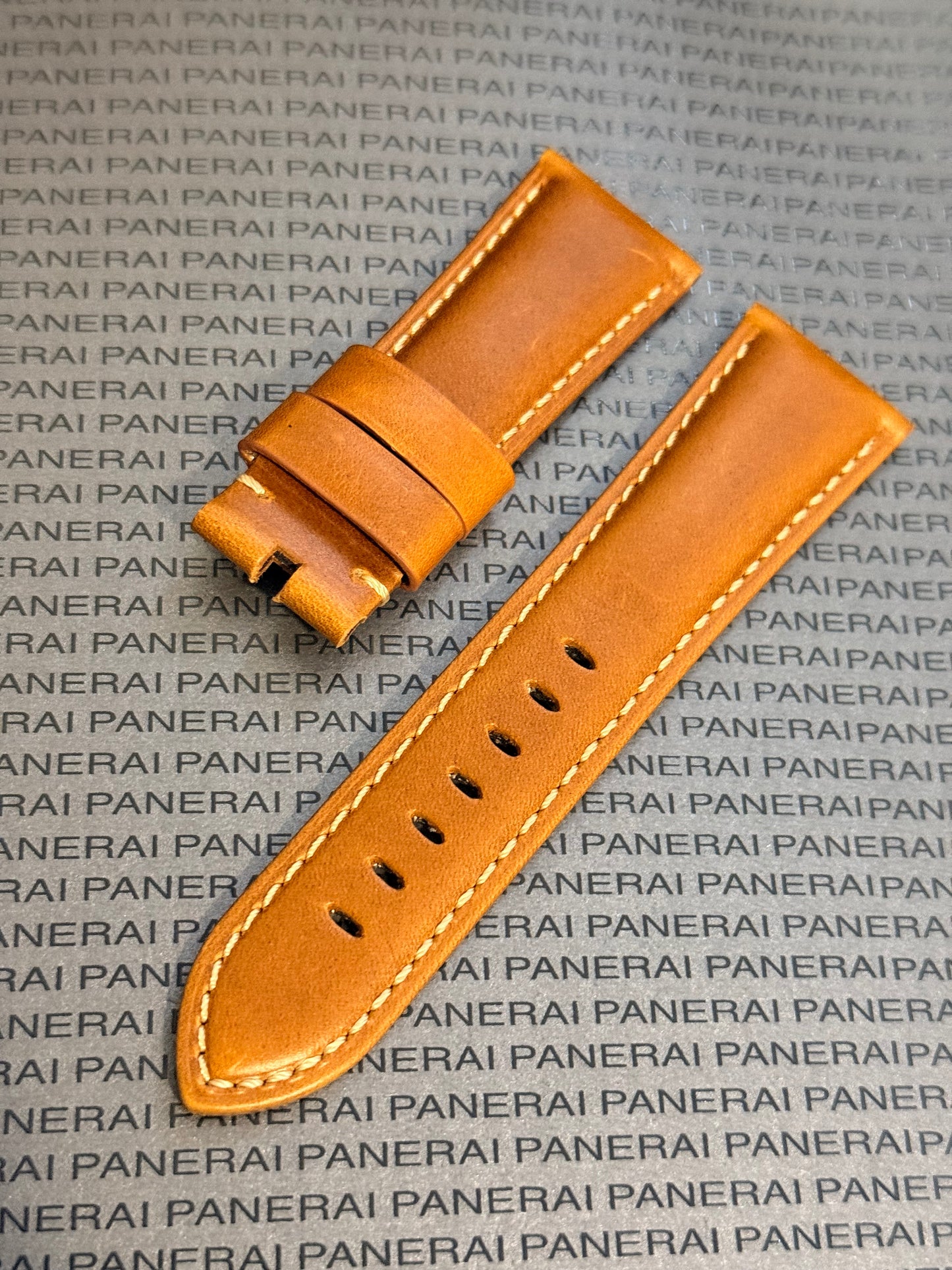 Panerai 26MM Brown Calf Strap for Tang Buckle (26/22MM)