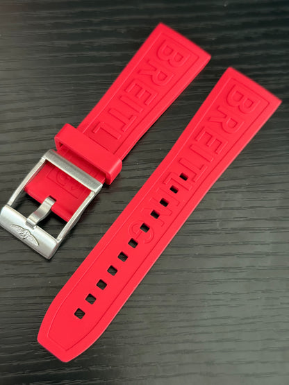 Breitling OEM 24MM Diver Pro Res Rubber Strap w/ OEM Tang Buckle