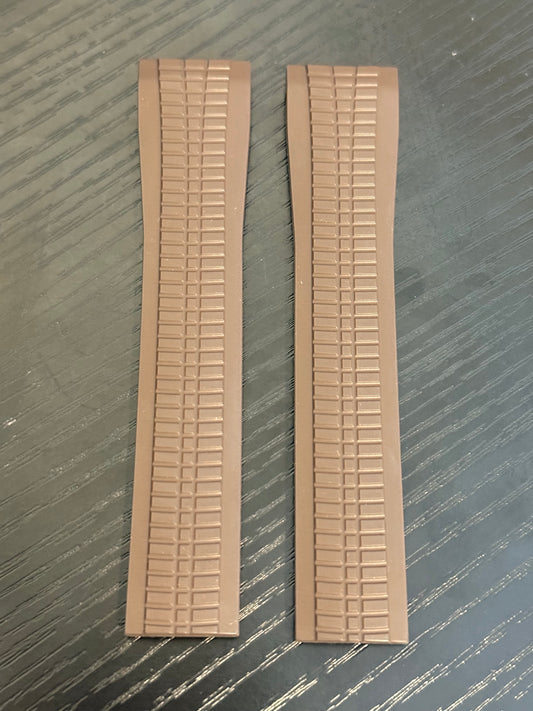PATEK PHILIPPE AQUANAUT 5168 5968 Brown Rubber Strap (22mm X 18) NEW OEM UNCUT