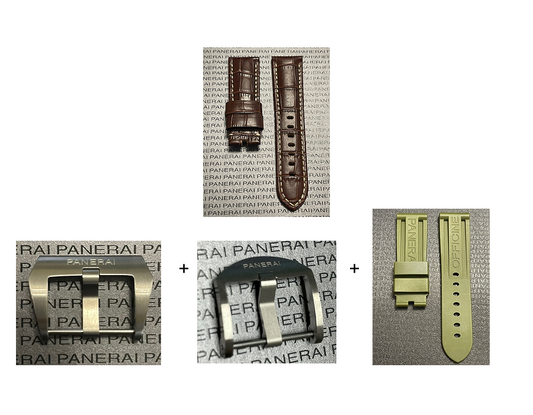 Panerai Brown Alligator OEM Strap 24mm Lug for Tang Buckle (24/22MM)