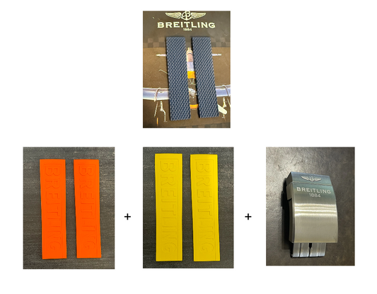 Breitling OEM Blue Mesh Rubber Strap for Deployment Clasp 22-20MM Sold Out at Boutiques