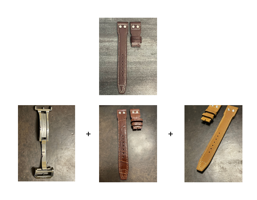 IWC 22/18MM Brown Calf Strap for Deployant Clasp (Big Pilot Strap)