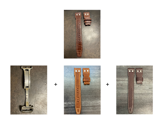 IWC Big Pilot 22MM Brown Alligator Watch Strap Band (22/18MM)