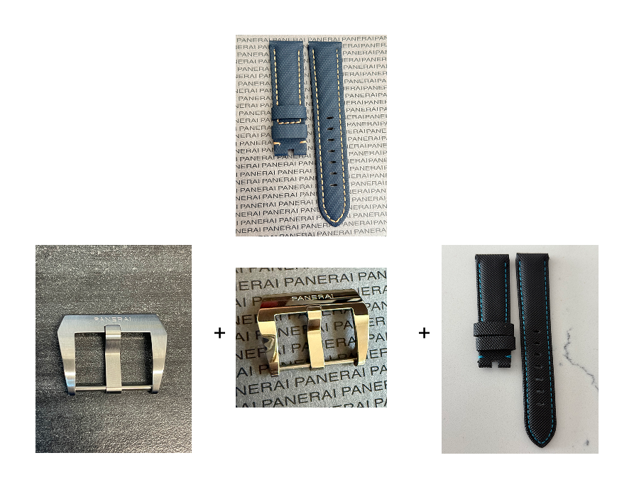 Panerai 22MM Blue Sailcloth OEM Tang Strap (22/20MM)