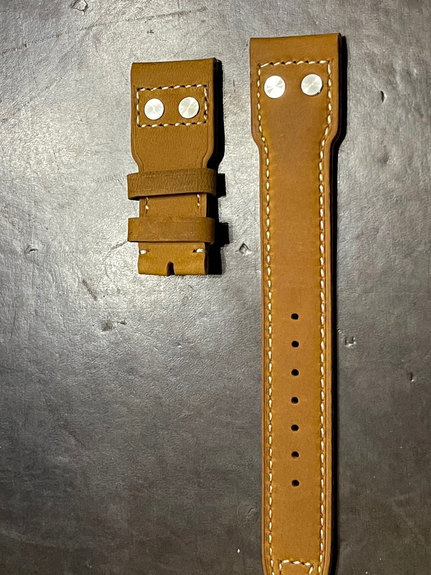 IWC Tan Suede Strap for Deployant Clasp